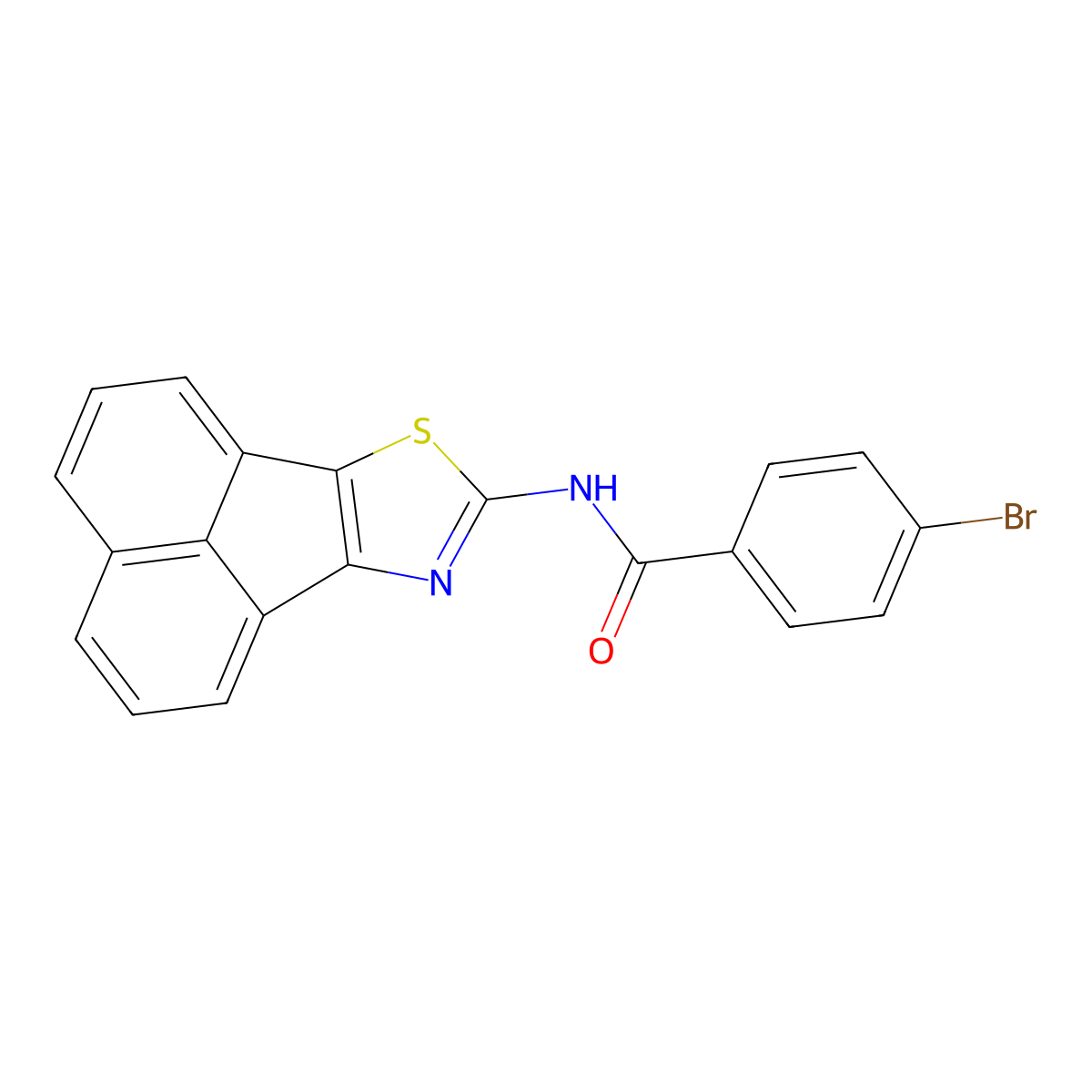 N-acenaphthyleno[1,2-d][1,3]thiazol-8-yl-4-bromobenzamide molecular structure, CAS 536729-09-6