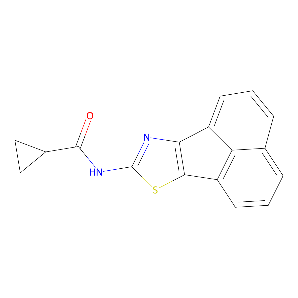 N-(acenaphtho[1,2-d]thiazol-8-yl)cyclopropanecarboxamide molecular structure, CAS 536729-71-2