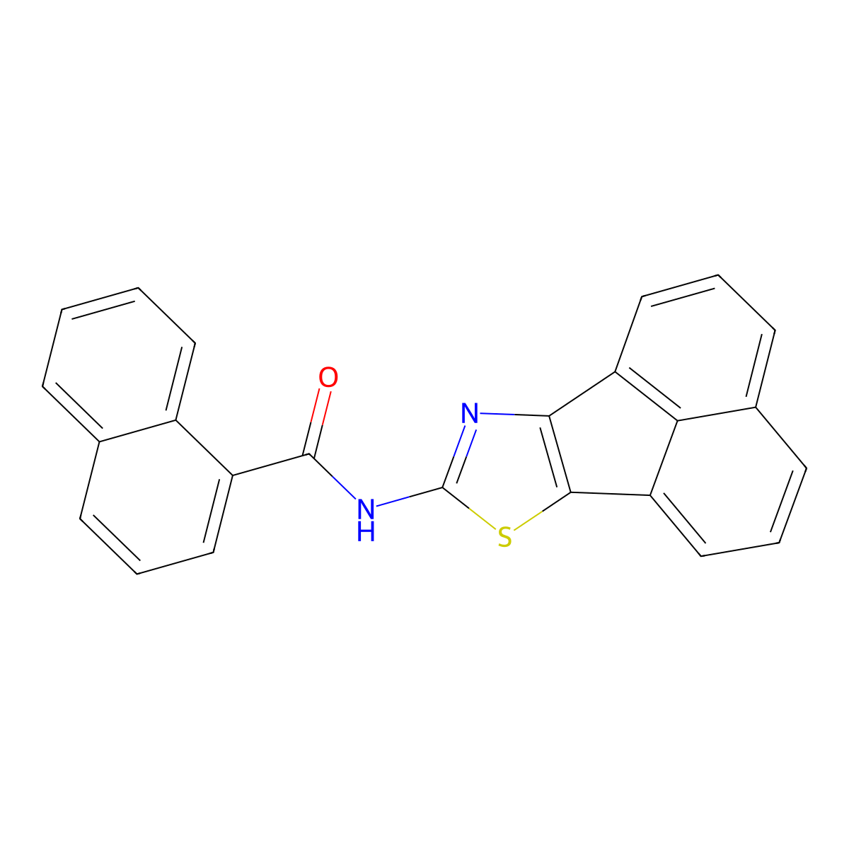 N-(acenaphtho[1,2-d]thiazol-8-yl)-1-naphthamide molecular structure, CAS 536729-83-6