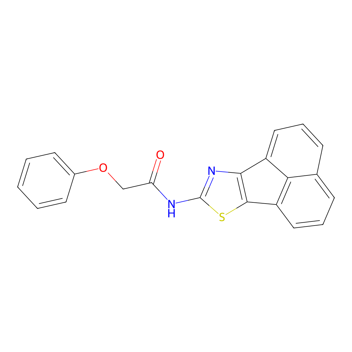 N-(acenaphtho[1,2-d]thiazol-8-yl)-2-phenoxyacetamide molecular structure, CAS 536729-90-5