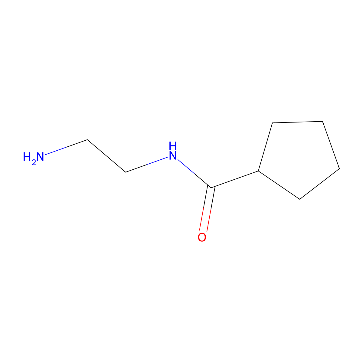 N-(2-aminoethyl)cyclopentanecarboxamide molecular structure, CAS 53673-02-2