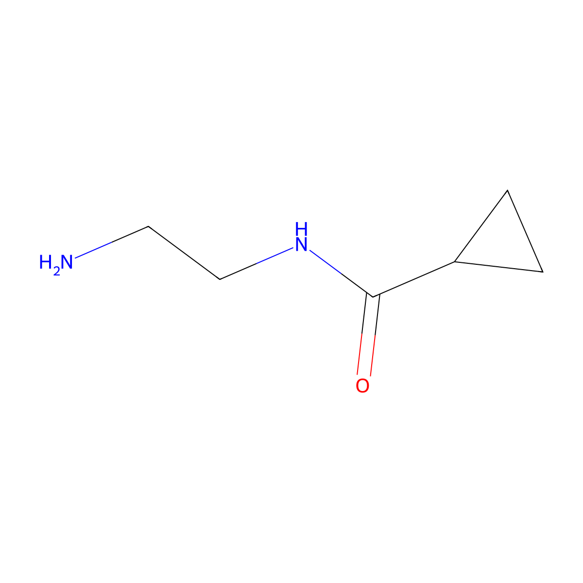 N-(2-aminoethyl)cyclopropanecarboxamide molecular structure, CAS 53673-05-5