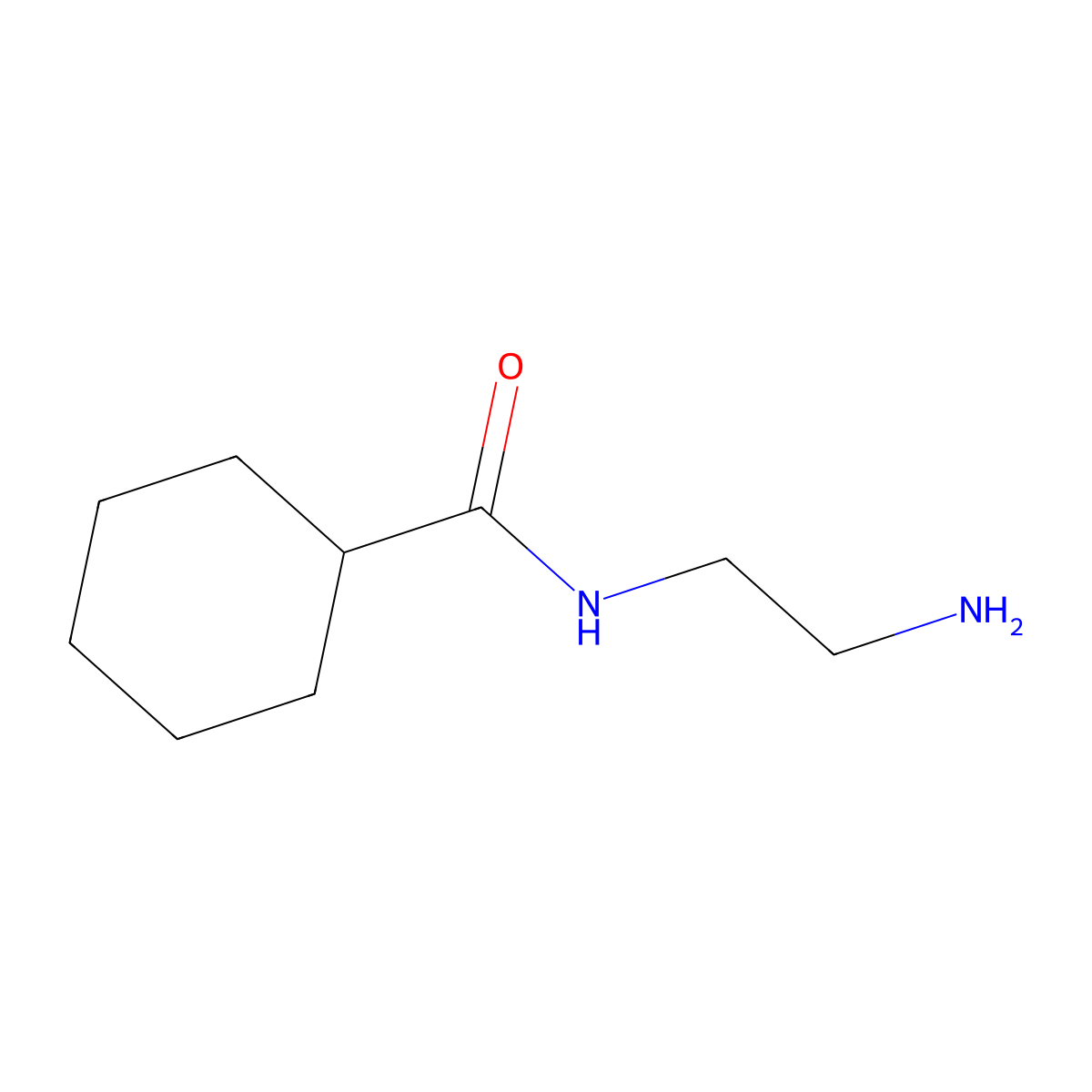 N-(2-aminoethyl)cyclohexanecarboxamide molecular structure, CAS 53673-07-7