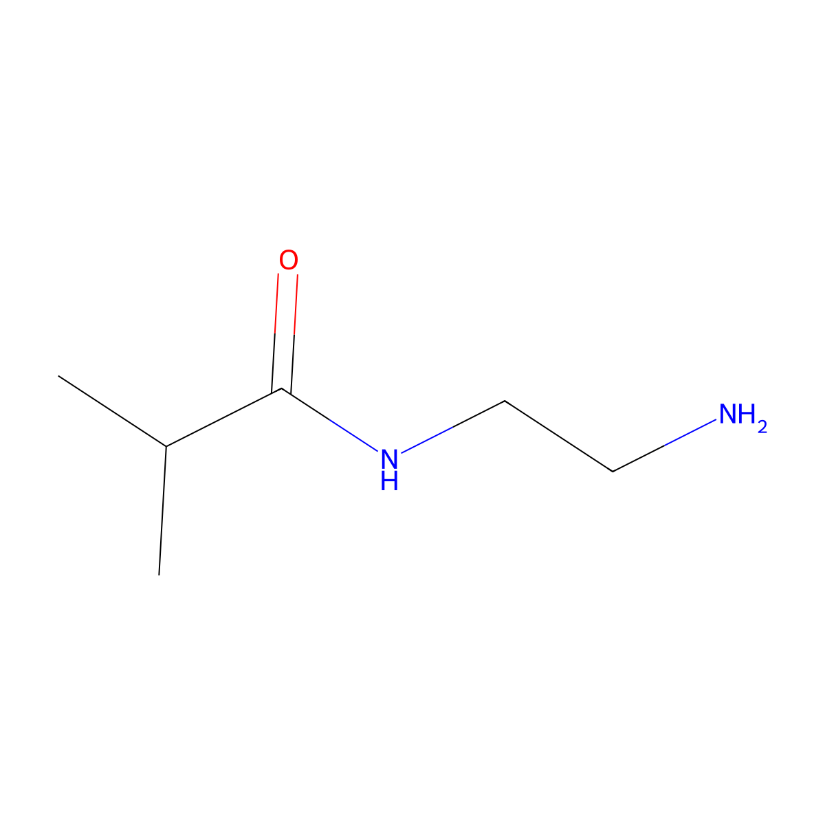 N-(2-Aminoethyl)-2-methylpropanamide molecular structure, CAS 53673-16-8