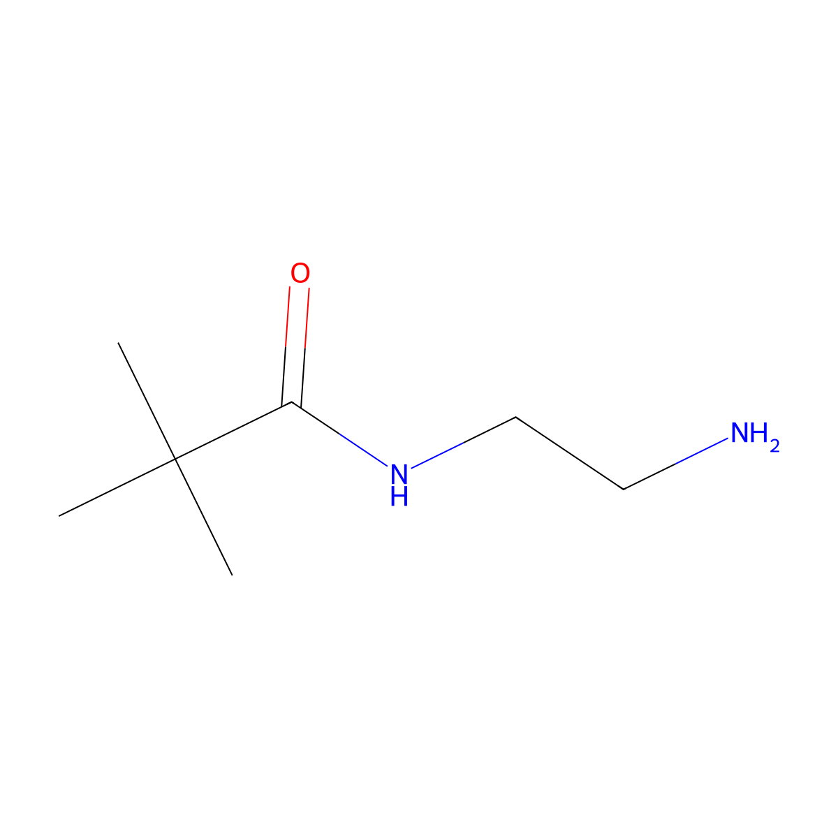 N-(2-aminoethyl)-2,2-dimethylpropanamide molecular structure, CAS 53673-20-4