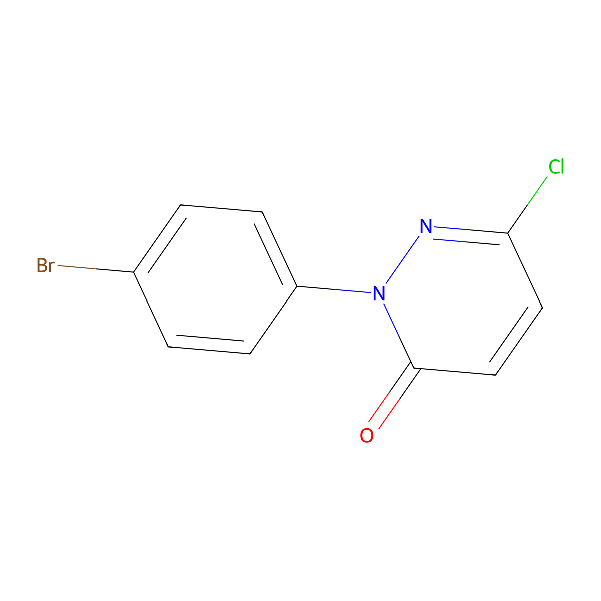 2-(4-Bromophenyl)-6-chloropyridazin-3(2H)-one molecular structure, CAS 53673-75-9
