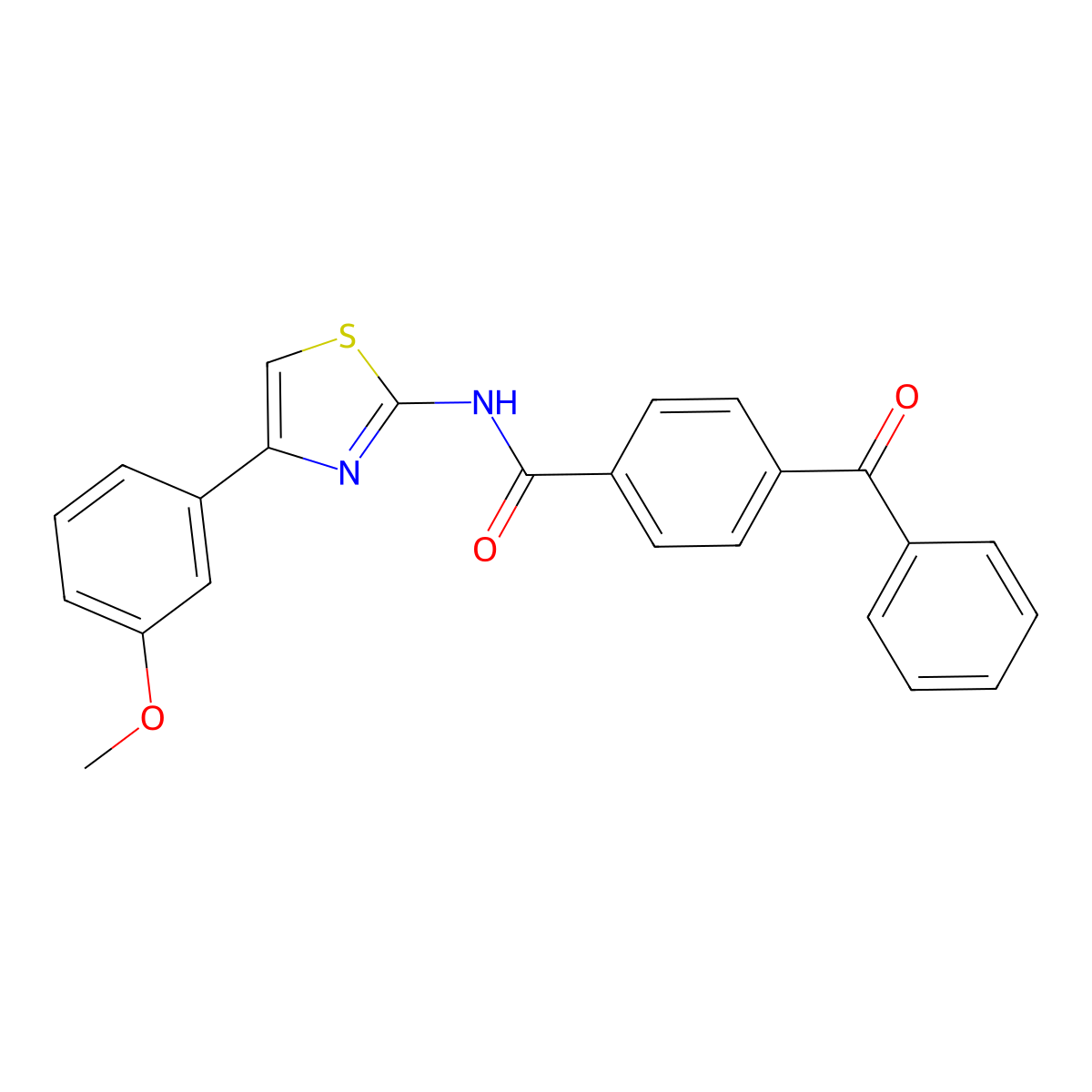 4-benzoyl-N-[4-(3-methoxyphenyl)-1,3-thiazol-2-yl]benzamide molecular structure, CAS 536731-34-7