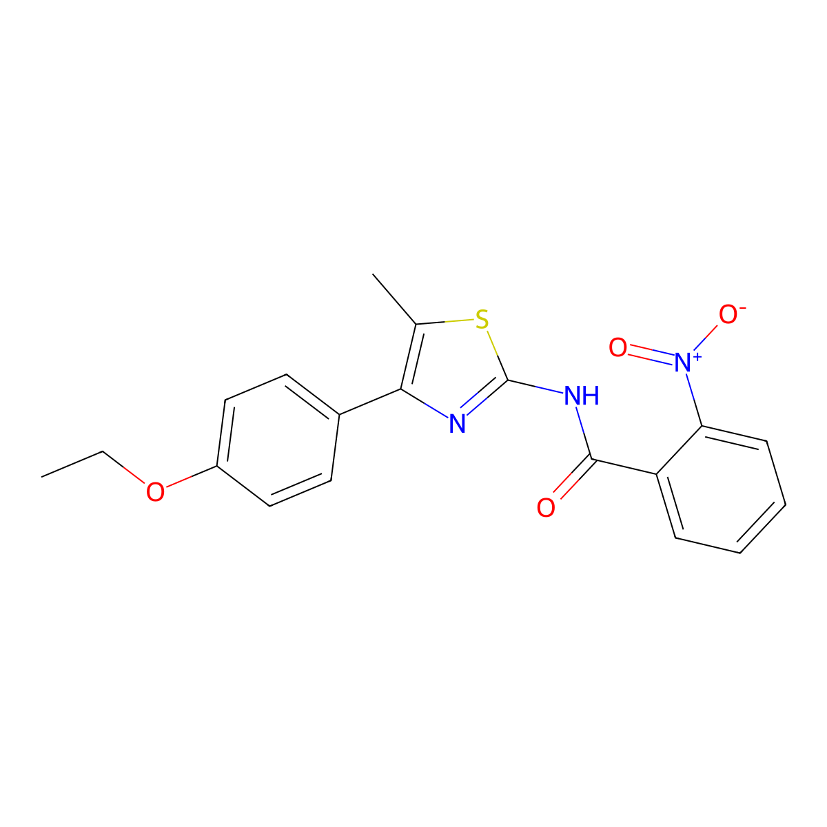 N-[4-(4-ethoxyphenyl)-5-methyl-1,3-thiazol-2-yl]-2-nitrobenzamide molecular structure, CAS 536733-08-1