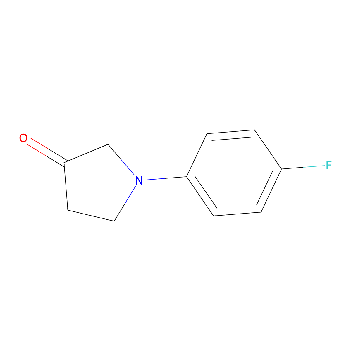 1-(4-Fluorophenyl)Pyrrolidin-3-One molecular structure, CAS 536742-69-5
