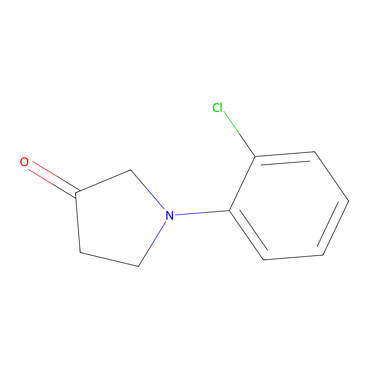 1-(2-Chlorophenyl)pyrrolidin-3-one molecular structure, CAS 536742-70-8