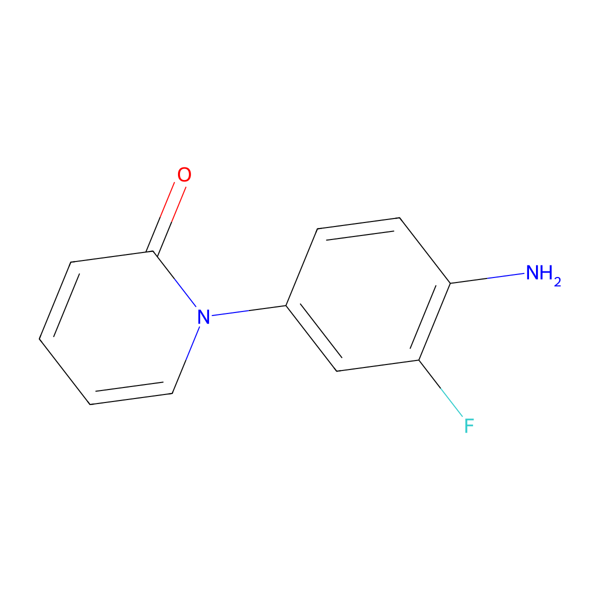 1-(4-Amino-3-fluorophenyl)pyridin-2-one molecular structure, CAS 536747-52-1