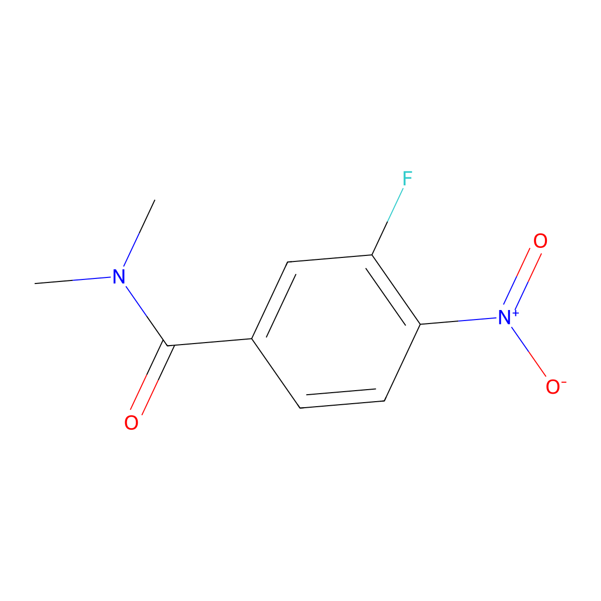 3-fluoro-N,N-dimethyl-4-nitrobenzamide molecular structure, CAS 536748-05-7