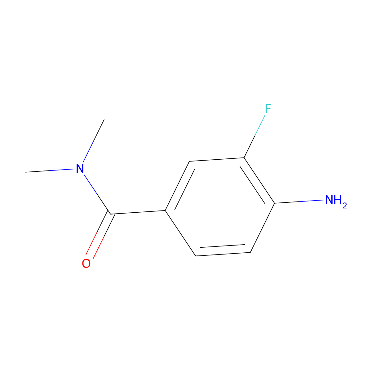 4-amino-3-fluoro-N,N-dimethylbenzamide molecular structure, CAS 536748-06-8