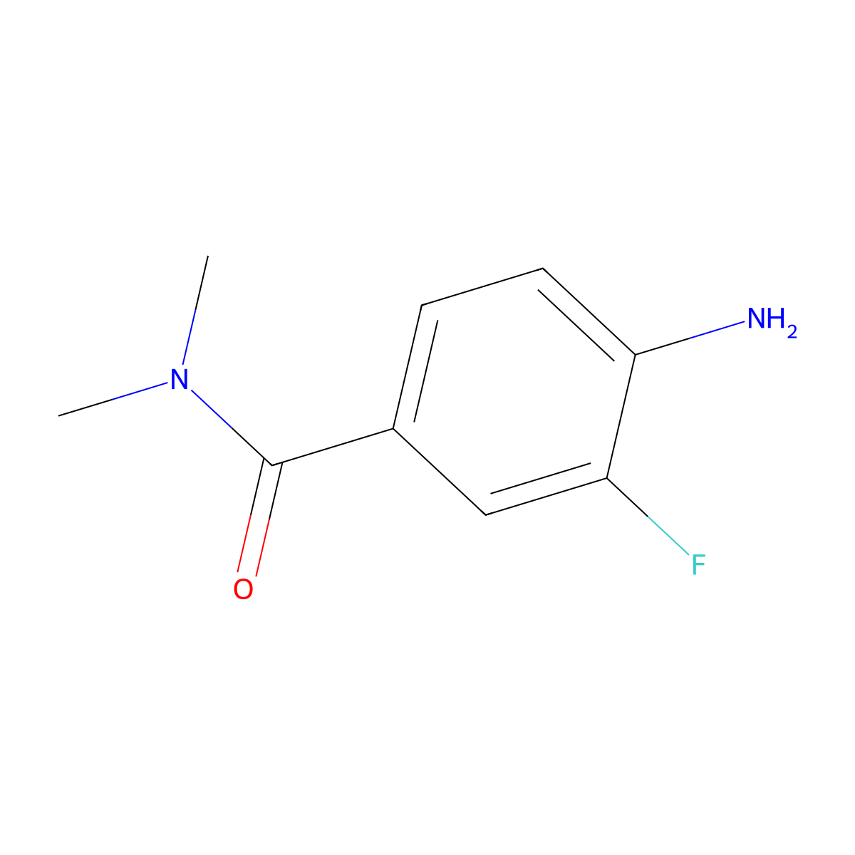 4-amino-3-fluoro-N,N-dimethylbenzamide molecular structure, CAS 536748-06-8