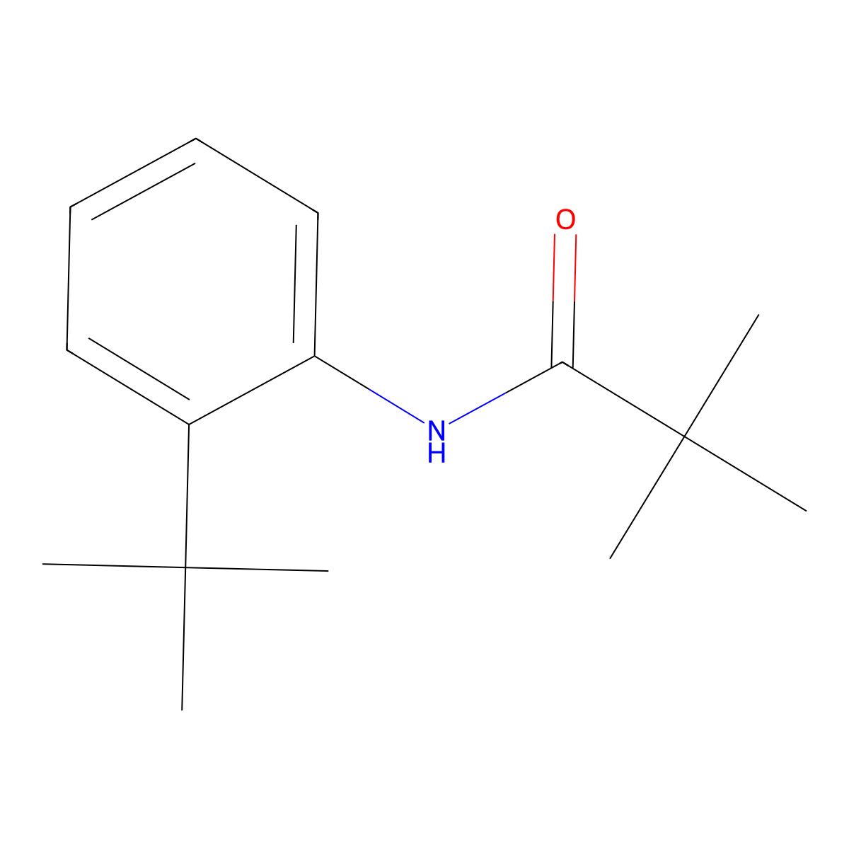 N-(2-tert-butylphenyl)-2,2-dimethylpropanamide molecular structure, CAS 536755-02-9