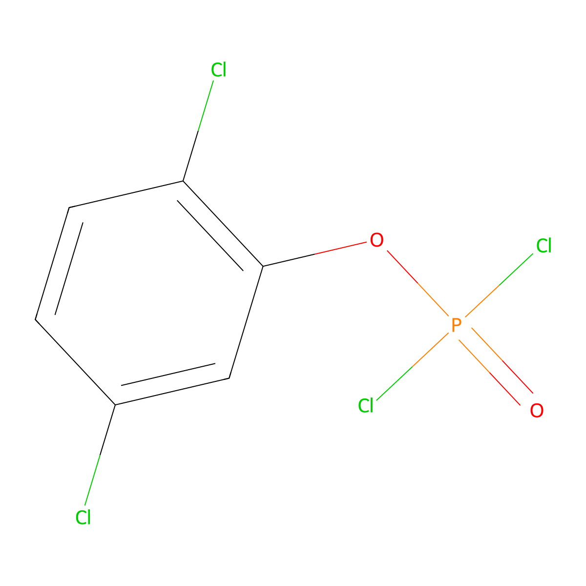 2,5-Dichlorophenyl dichlorophosphate molecular structure, CAS 53676-18-9