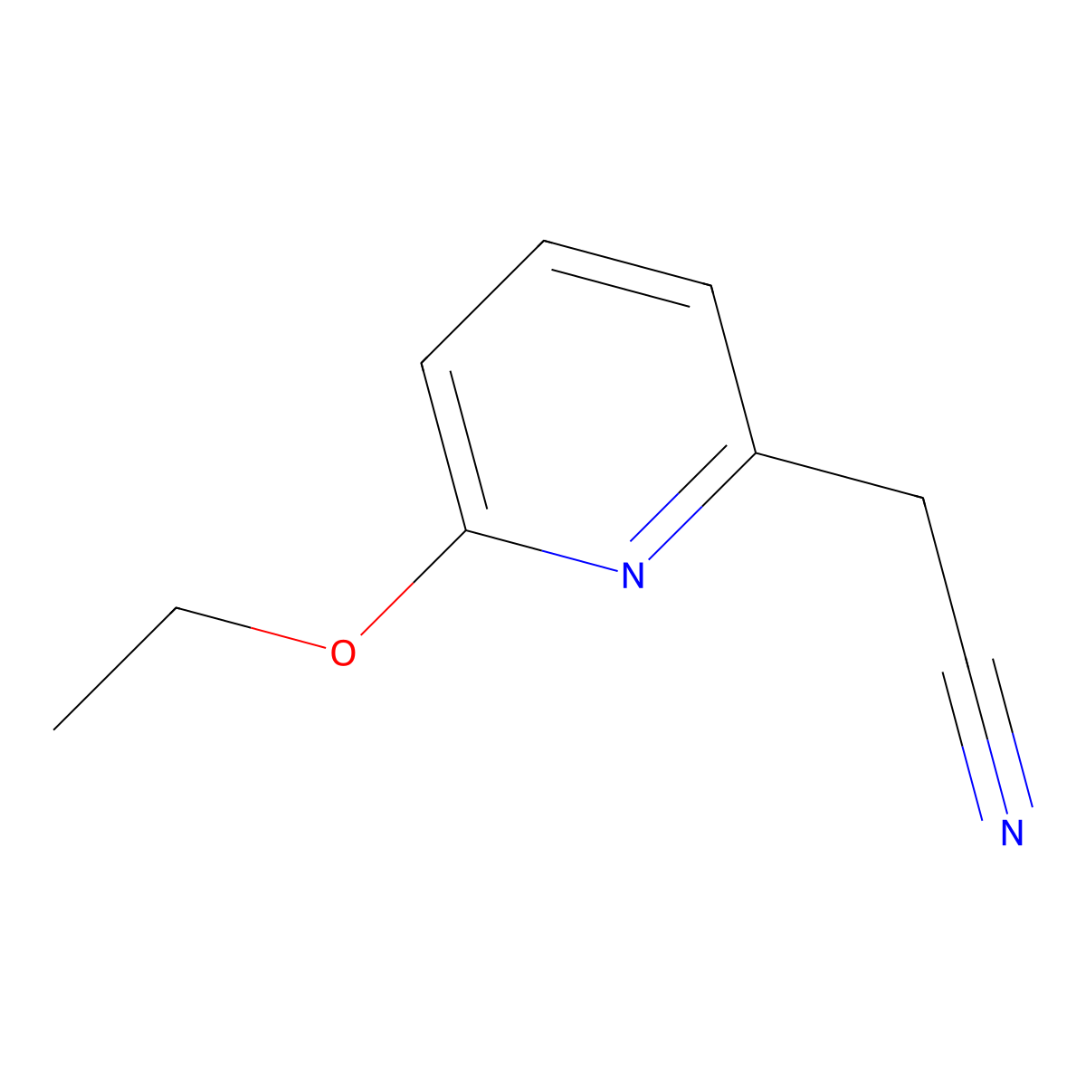 2-(6-Ethoxypyridin-2-yl)acetonitrile molecular structure, CAS 53676-89-4