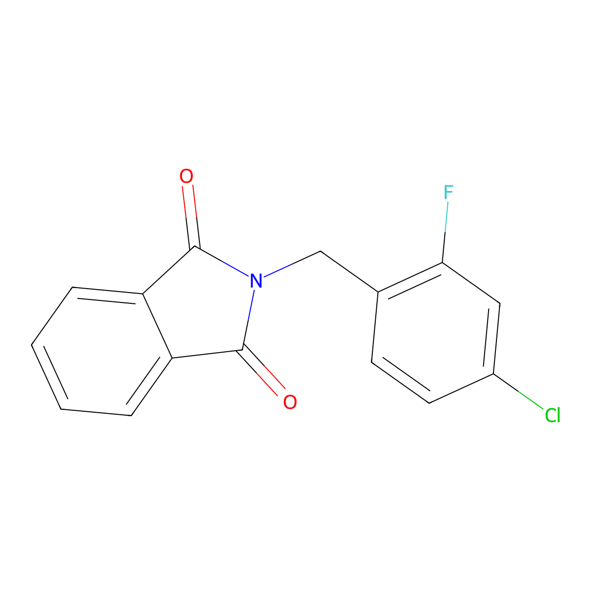 N-(4-Chloro-2-fluorobenzyl)phthalimide molecular structure, CAS 536761-10-1