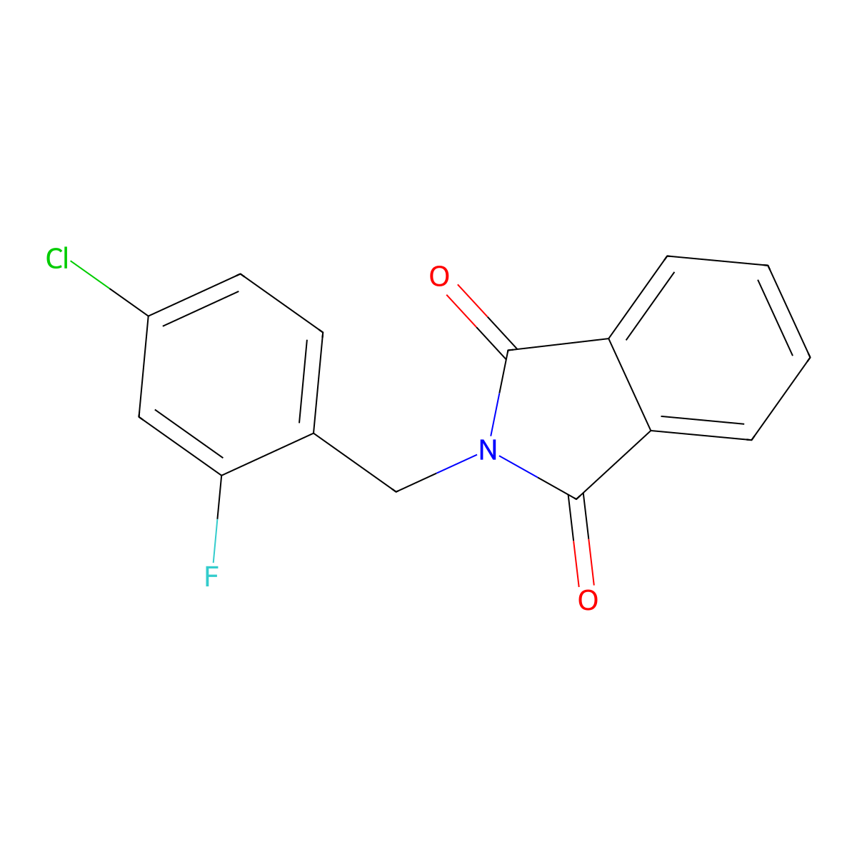 N-(4-Chloro-2-fluorobenzyl)phthalimide molecular structure, CAS 536761-10-1
