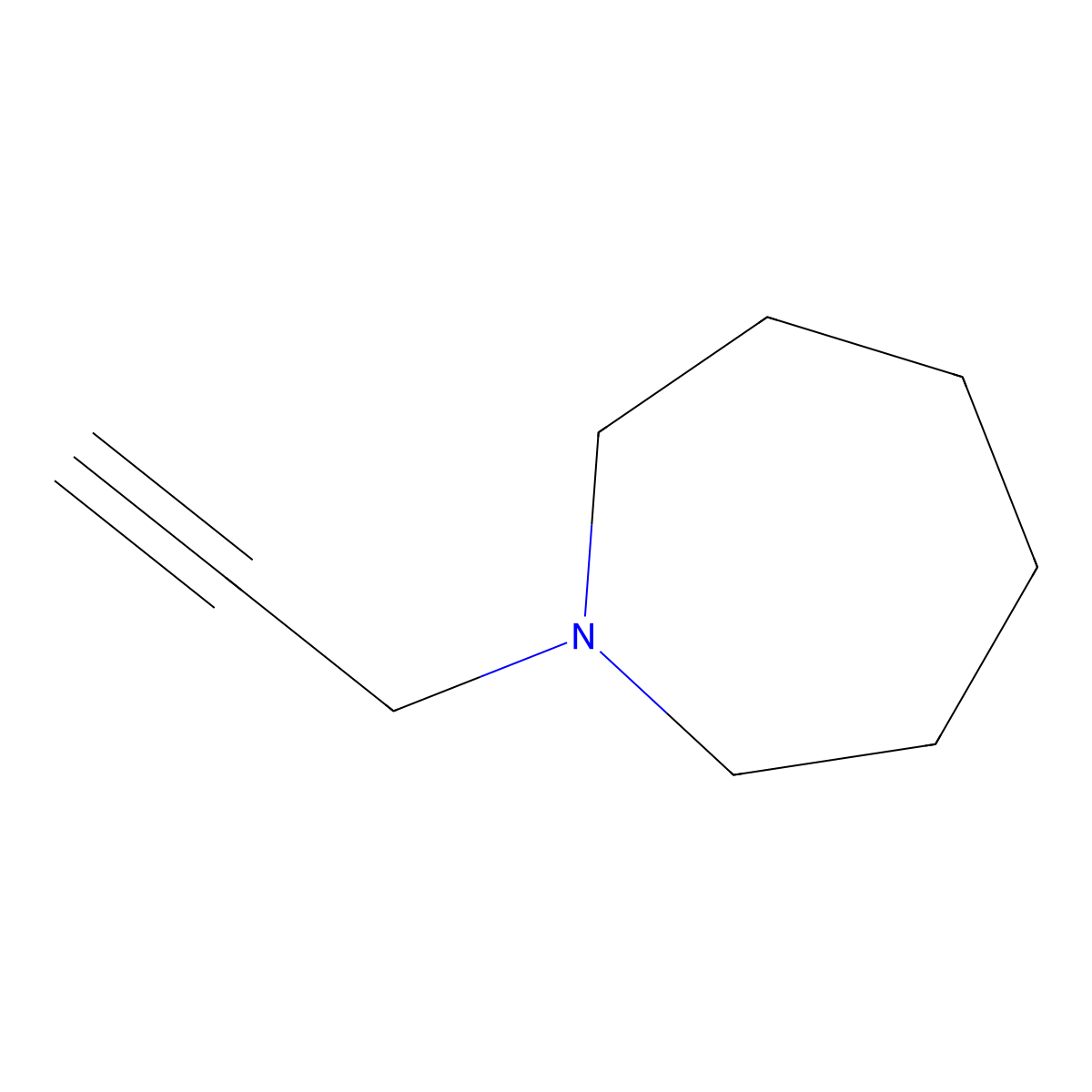 1-(Prop-2-yn-1-yl)azepane molecular structure, CAS 53678-66-3