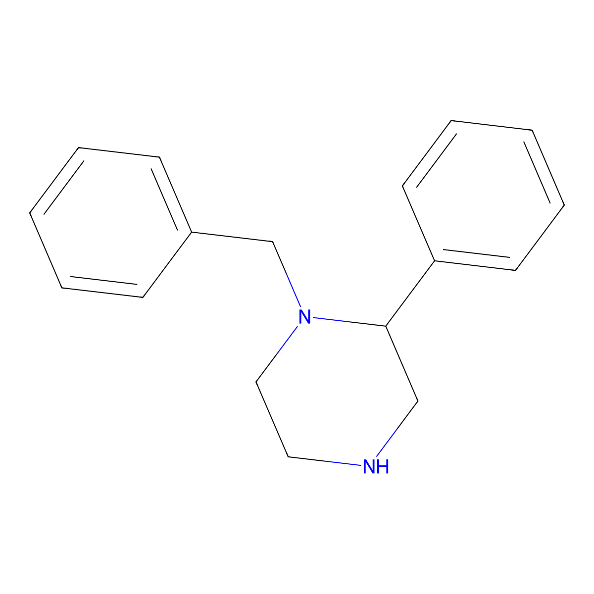1-Benzyl-2-phenylpiperazine molecular structure, CAS 5368-33-2