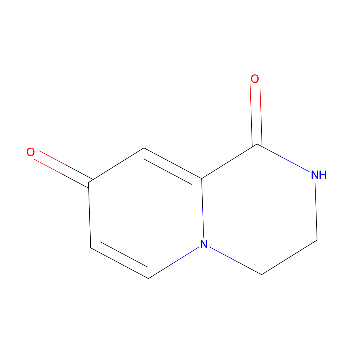 3,4-Dihydro-2H-pyrido[1,2-a]pyrazine-1,8-dione molecular structure, CAS 5368-43-4