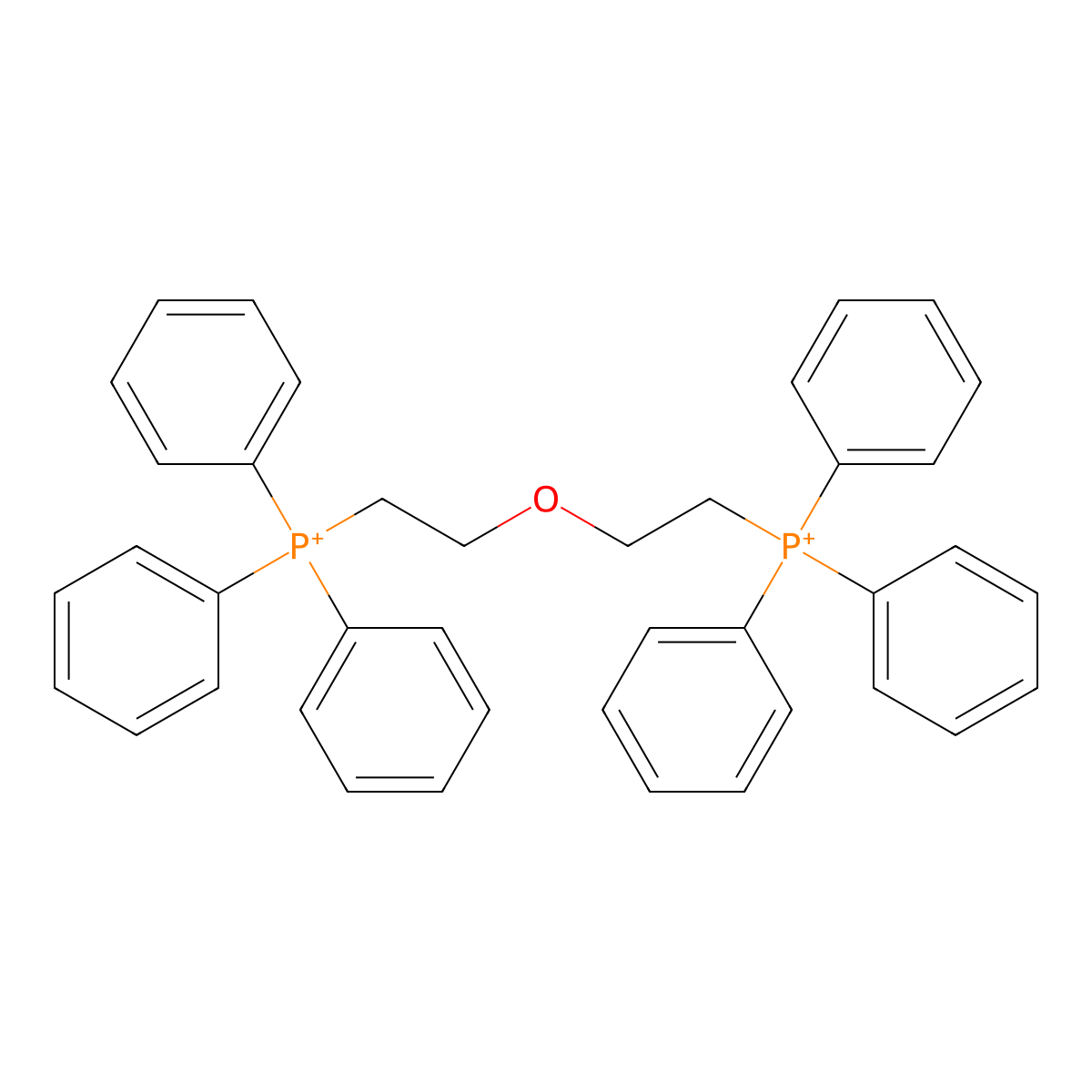 Bis(2-(triphenylphosphoranyl)ethyl) ether molecular structure, CAS 5368-62-7