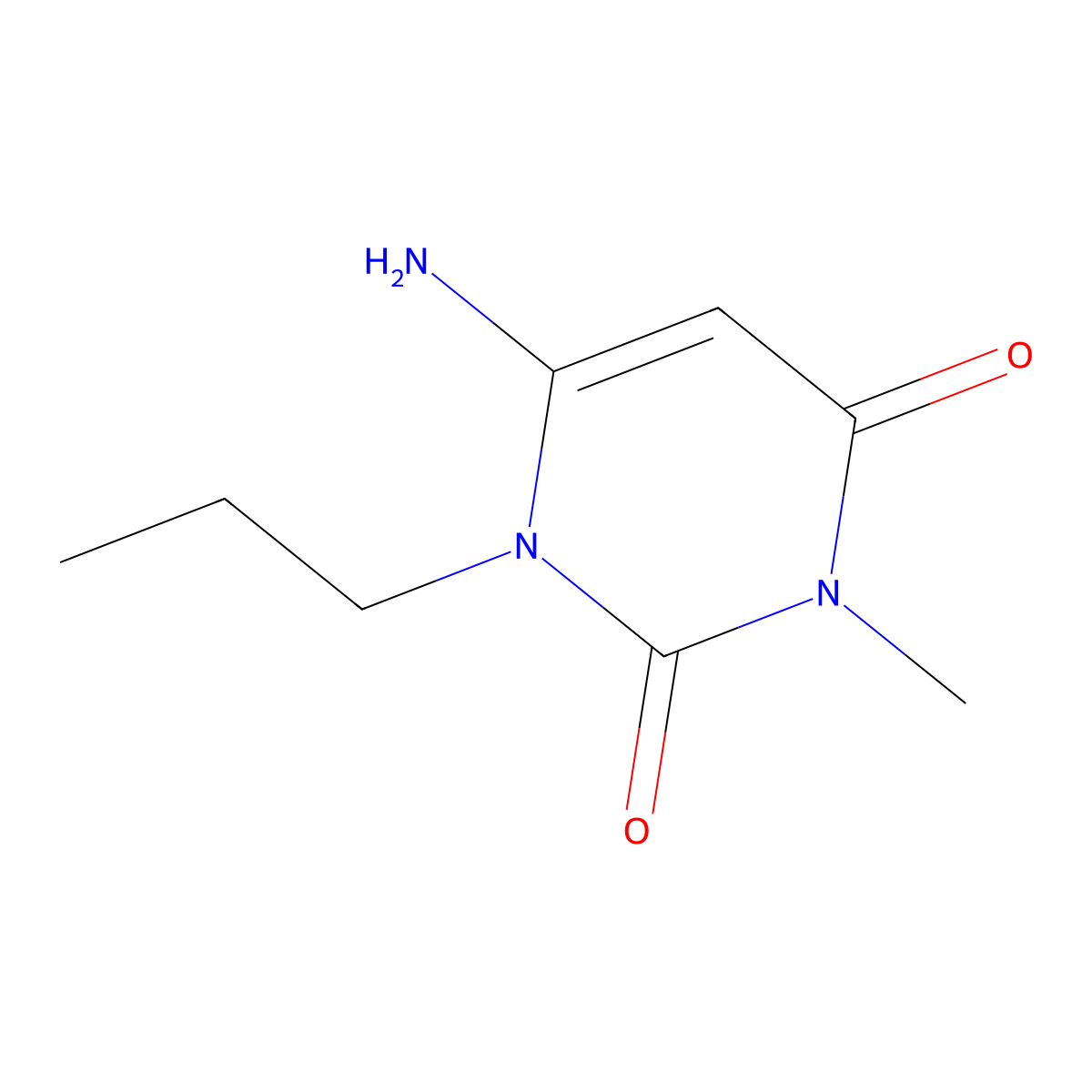 Uracil, 6-amino-3-methyl-1-propyl- molecular structure, CAS 53681-48-4