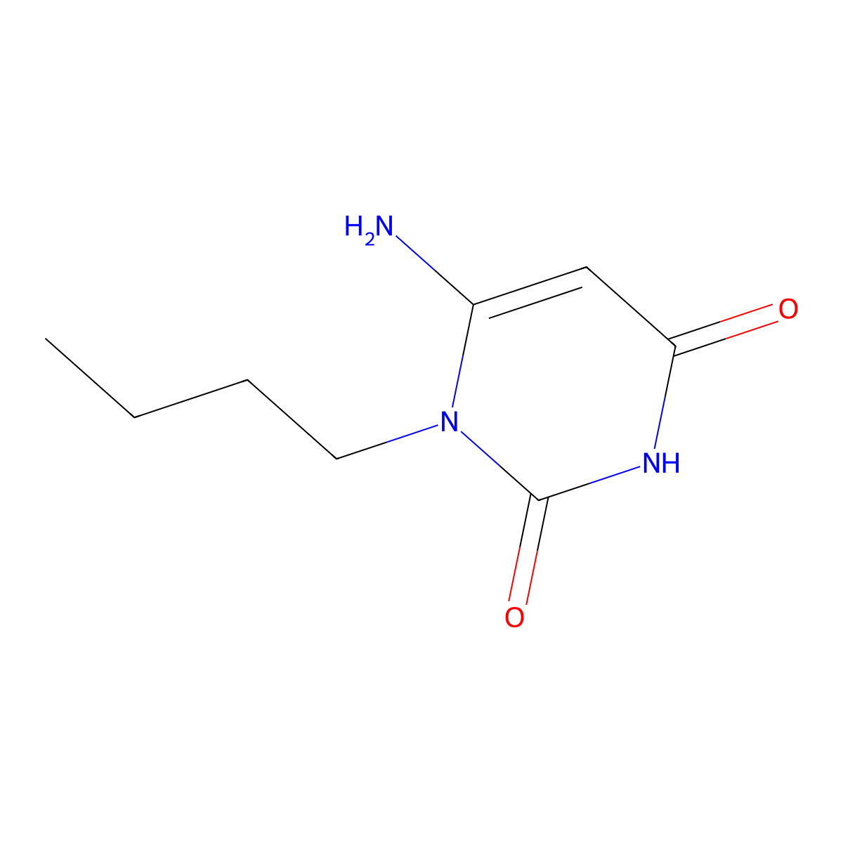 6-Amino-1-butyl-1,2,3,4-tetrahydropyrimidine-2,4-dione molecular structure, CAS 53681-49-5