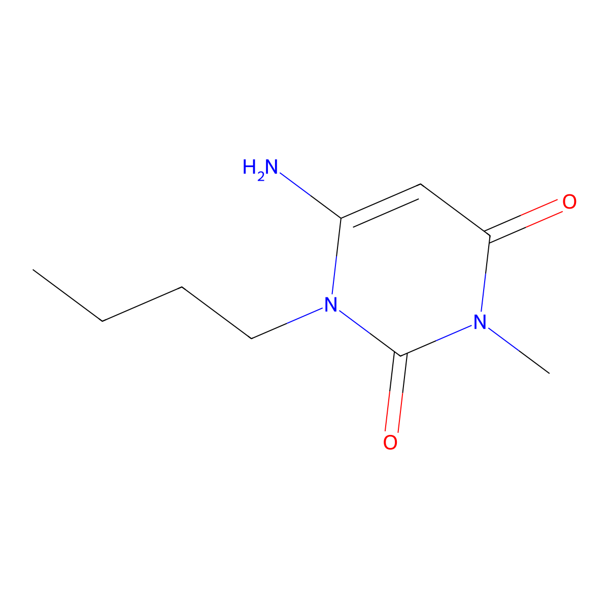 6-Amino-1-butyl-3-methylpyrimidine-2,4(1H,3H)-dione molecular structure, CAS 53681-50-8