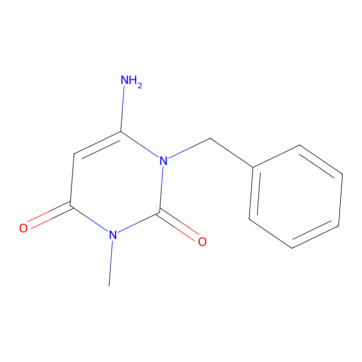 6-Amino-1-benzyl-3-methylpyrimidine-2,4(1H,3H)-dione molecular structure, CAS 53681-51-9