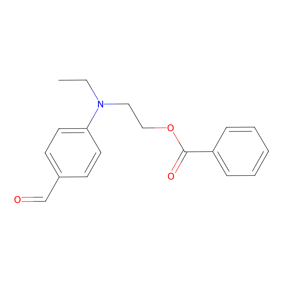 2-(N-Ethyl-4-formylanilino)ethyl benzoate molecular structure, CAS 53683-41-3