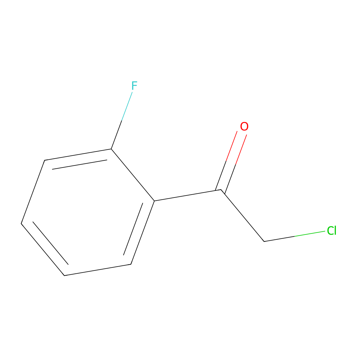 2-Chloro-1-(2-fluorophenyl)ethan-1-one molecular structure, CAS 53688-17-8