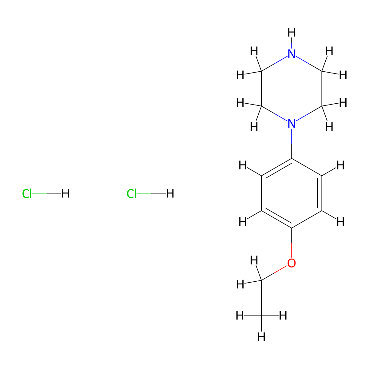 1-(4-Ethoxyphenyl)piperazine dihydrochloride molecular structure, CAS 53689-12-6