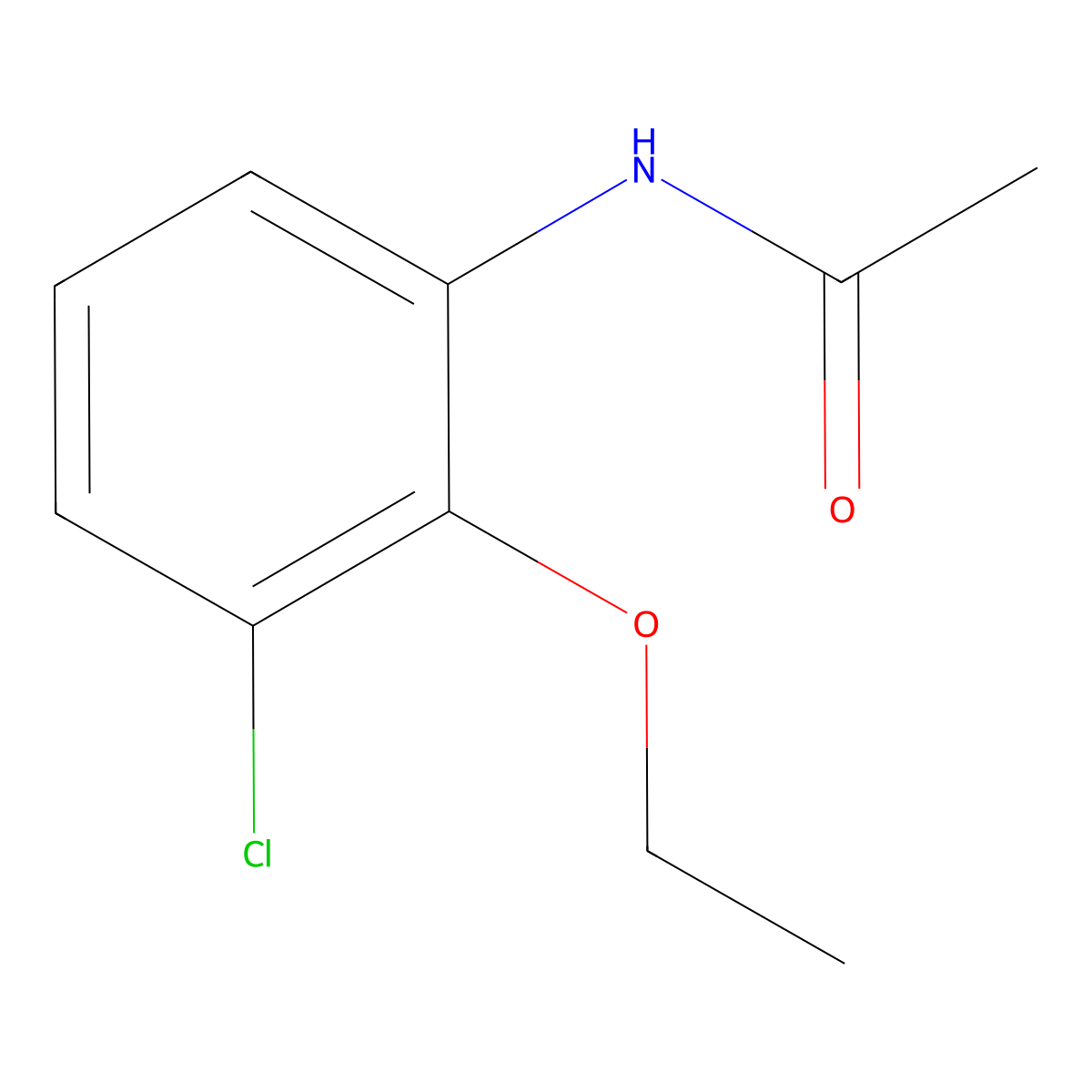 N-(3-Chloro-2-ethoxyphenyl)acetamide molecular structure, CAS 53689-22-8