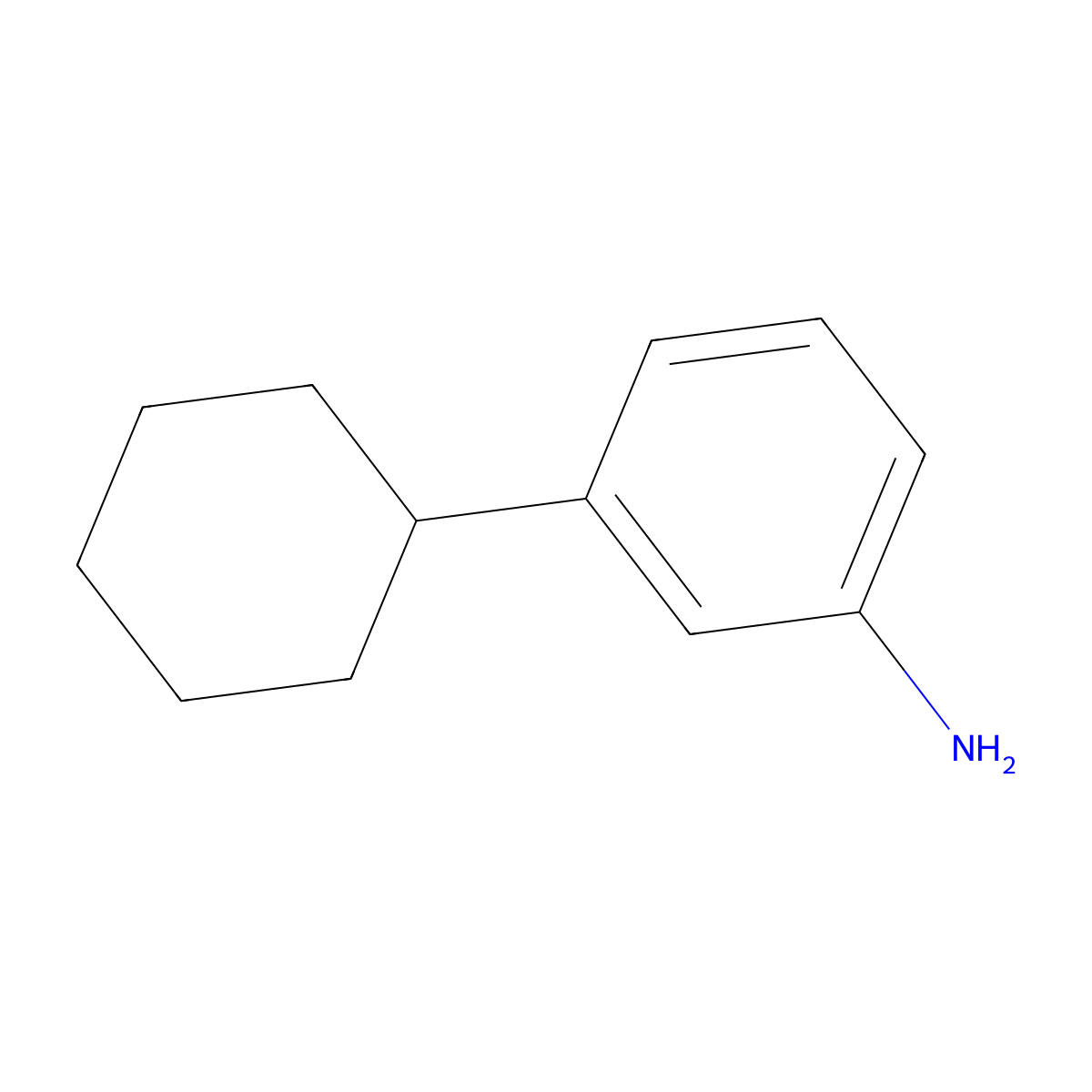 3-Cyclohexylbenzenamine molecular structure, CAS 5369-21-1