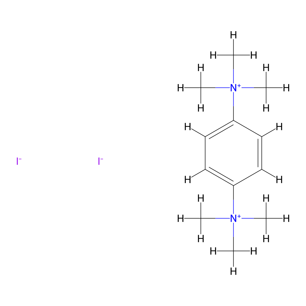Ammonium, p-phenylenebis(trimethyl-, diiodide molecular structure, CAS 5369-38-0