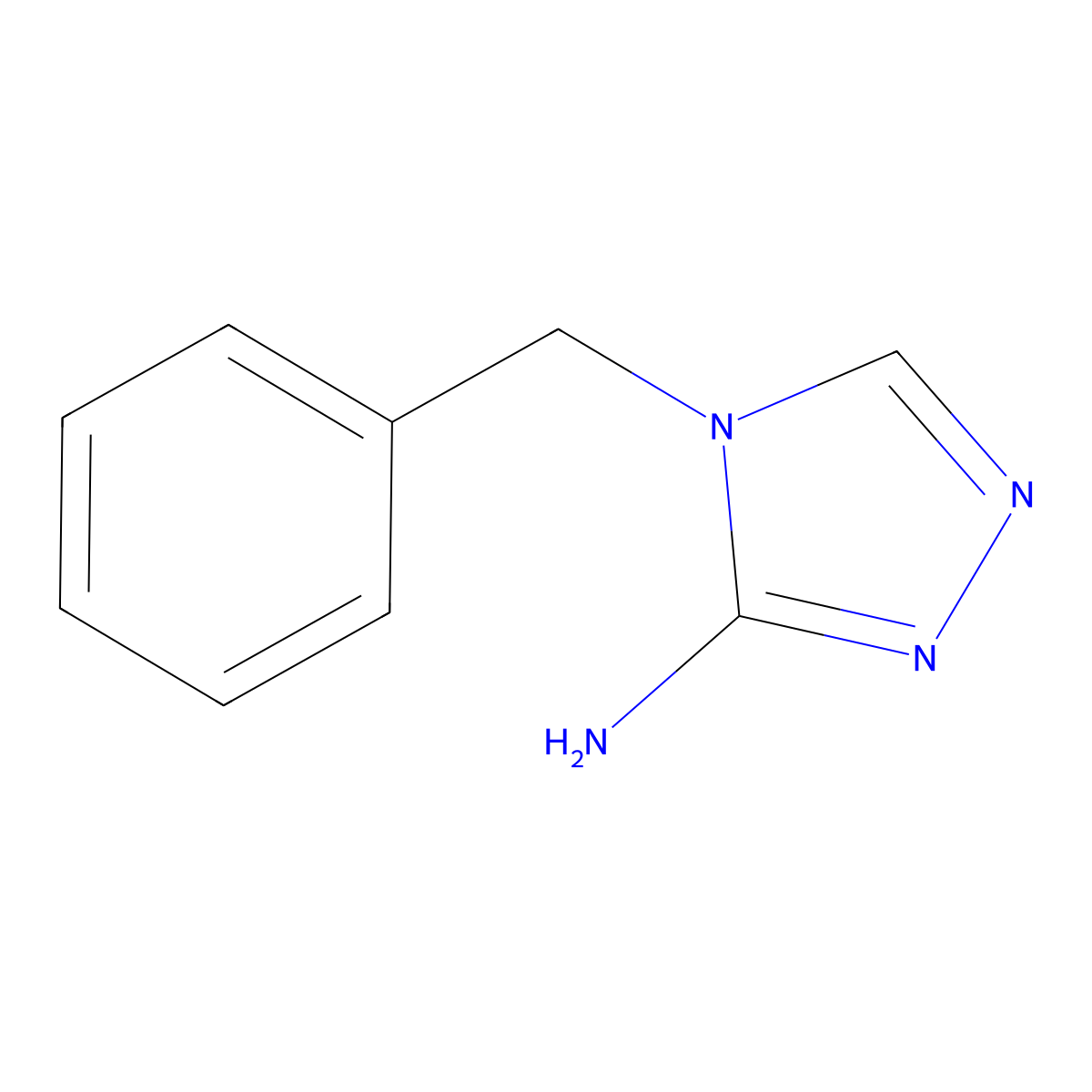 4-benzyl-4H-1,2,4-triazol-3-amine molecular structure, CAS 5369-92-6