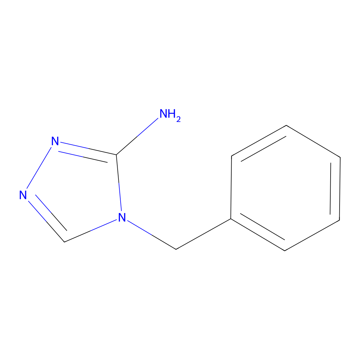 4-benzyl-4H-1,2,4-triazol-3-amine molecular structure, CAS 5369-92-6