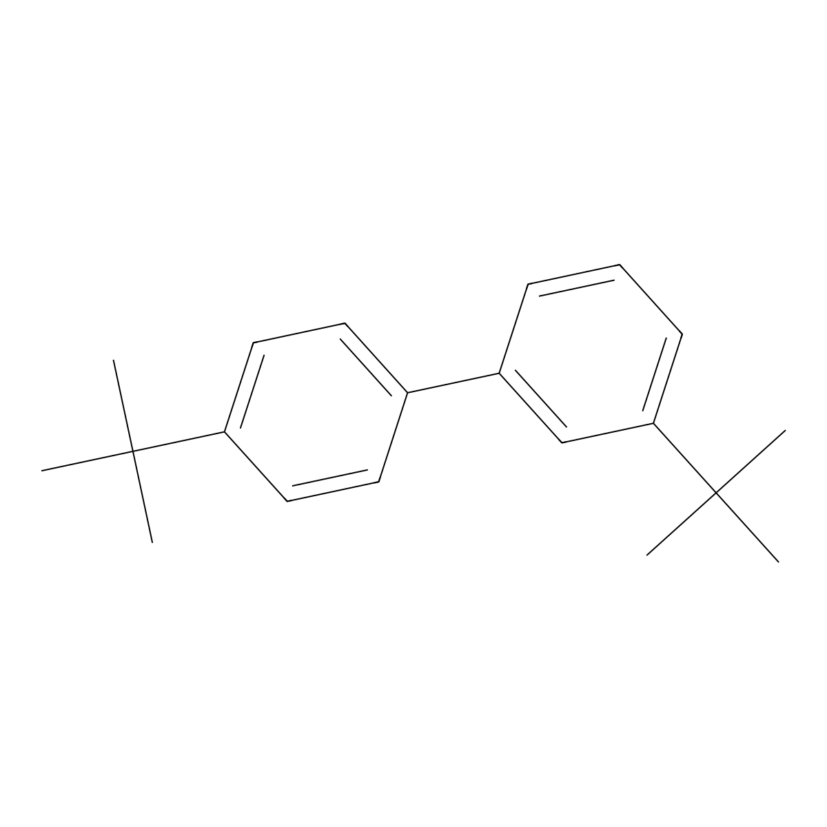 3,4'-Bis(1,1-dimethylethyl)-1,1'-biphenyl molecular structure, CAS 53692-25-4