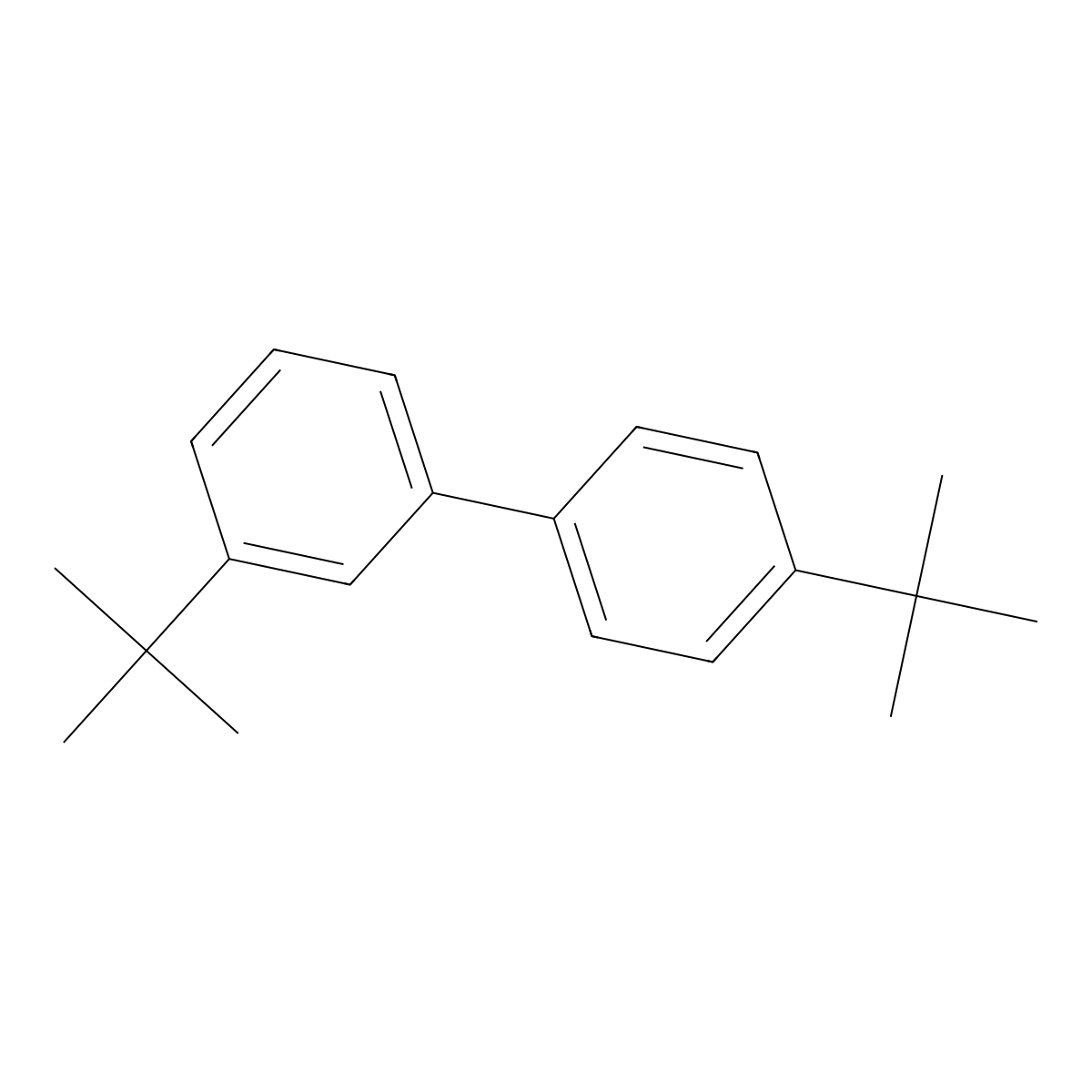 3,4'-Bis(1,1-dimethylethyl)-1,1'-biphenyl molecular structure, CAS 53692-25-4