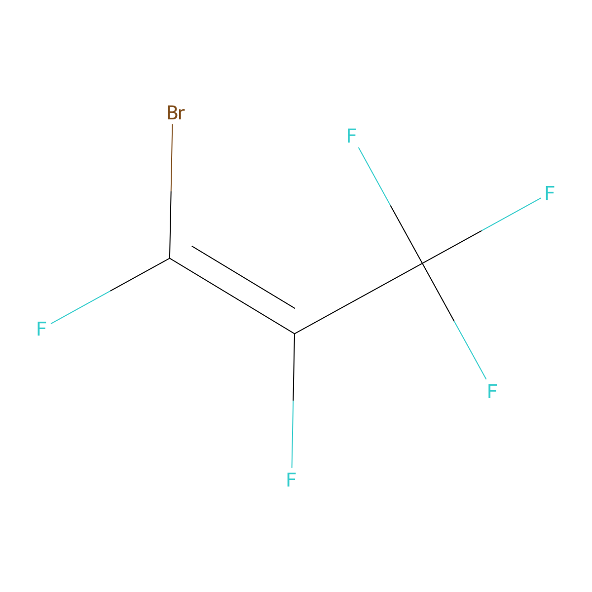 1-Bromopentafluoropropene molecular structure, CAS 53692-47-0