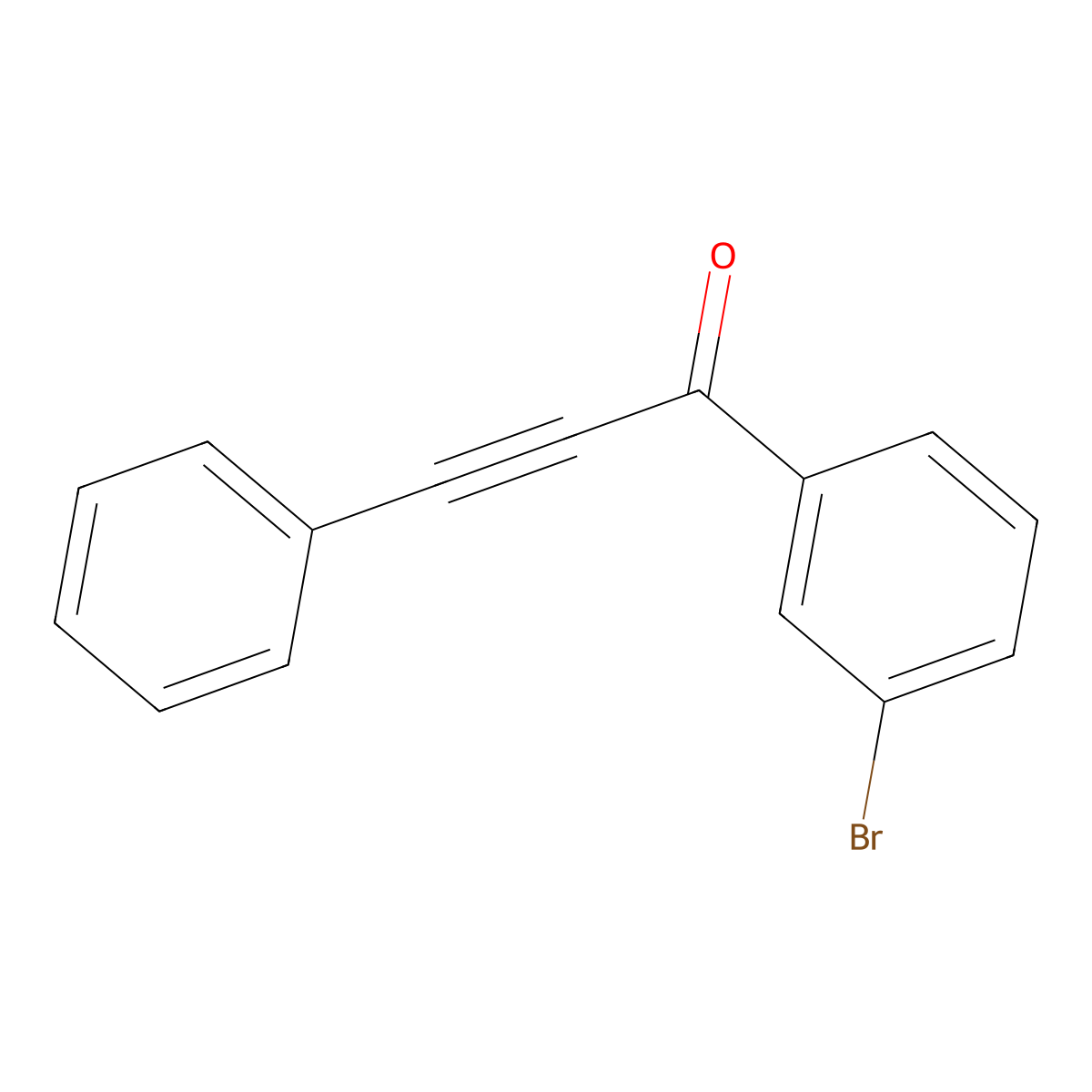 1-(3-Bromophenyl)-3-phenylprop-2-yn-1-one molecular structure, CAS 53692-59-4