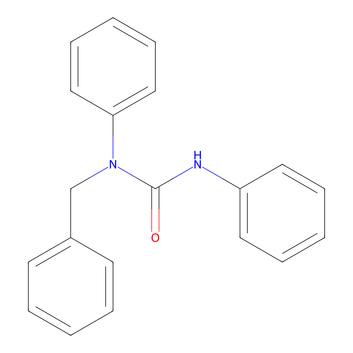 1-Benzyl-1,3-diphenylurea molecular structure, CAS 53693-58-6