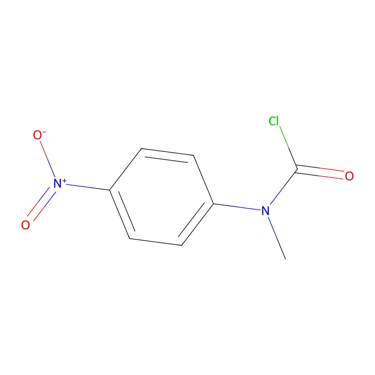 Carbamic chloride, methyl(4-nitrophenyl)- molecular structure, CAS 53696-52-9
