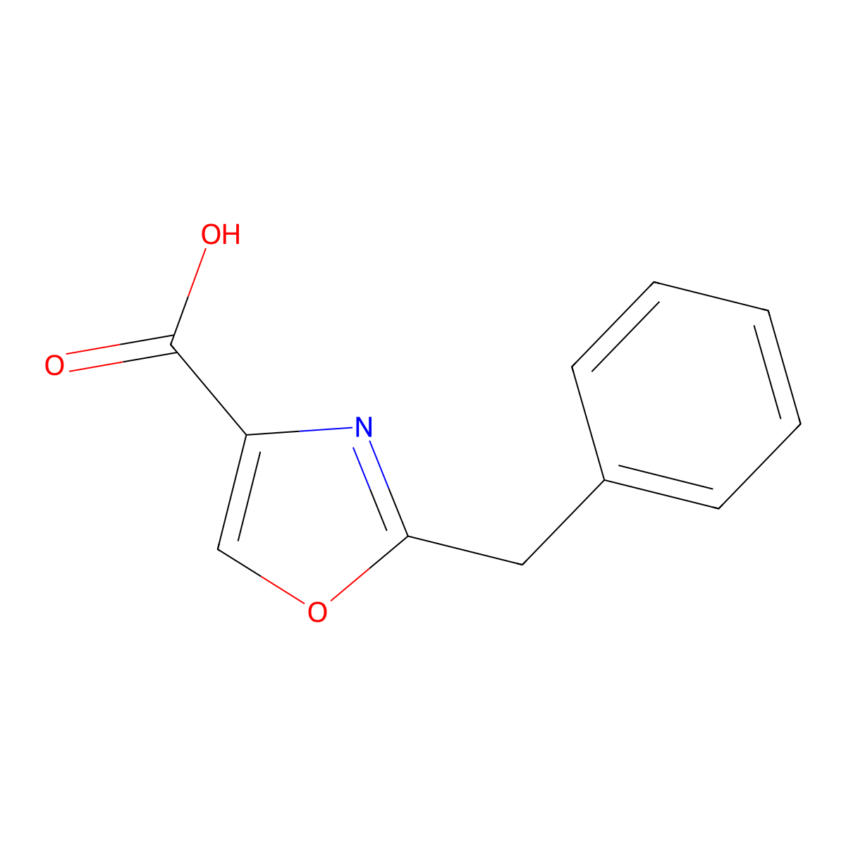 2-Benzyloxazole-4-carboxylic acid molecular structure, CAS 53697-48-6