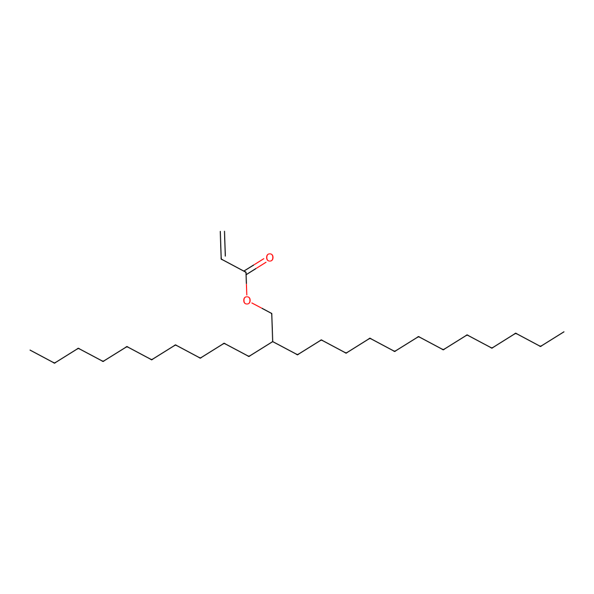 2-Decyltetradecyl prop-2-enoate molecular structure, CAS 536972-34-6