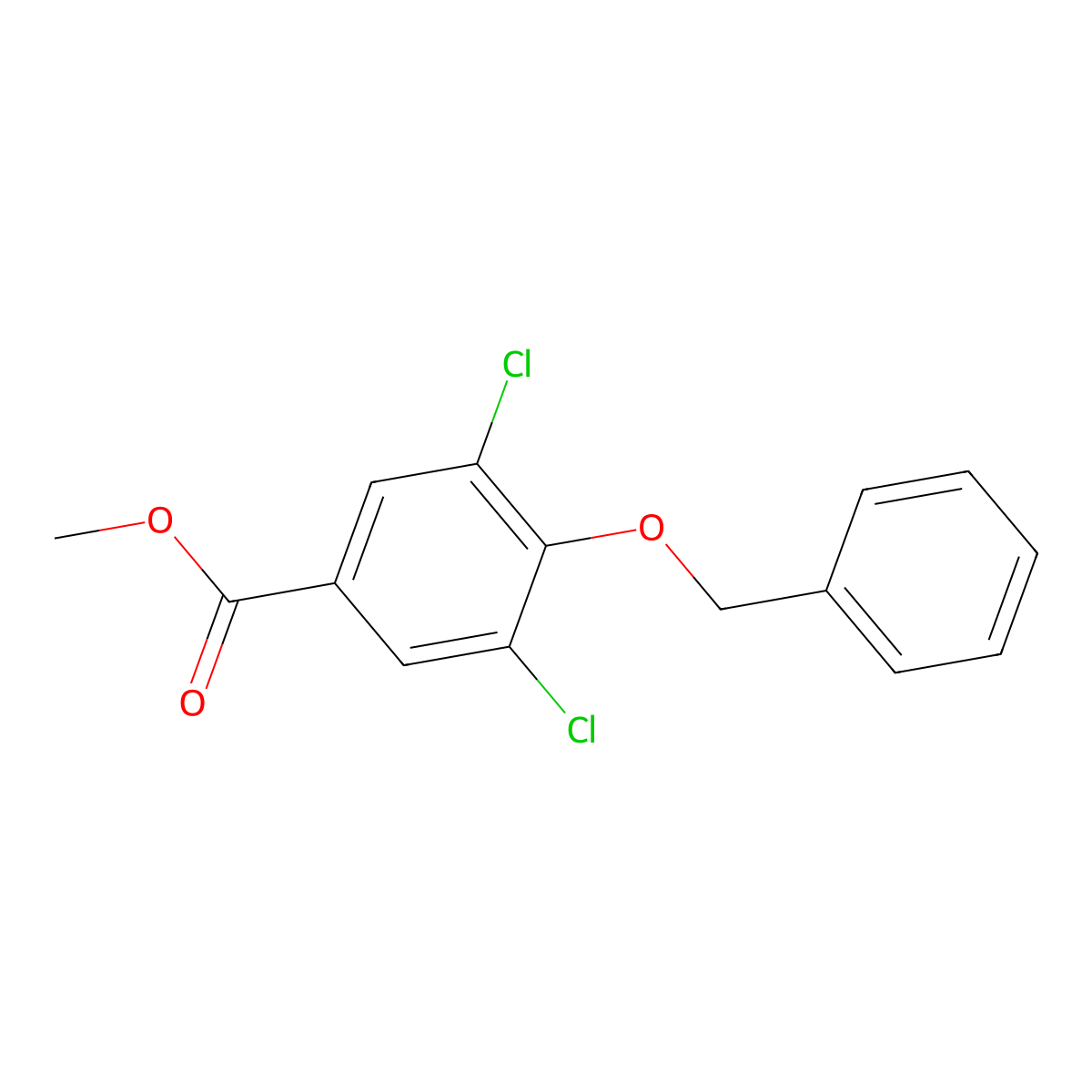 Methyl 4-(benzyloxy)-3,5-dichlorobenzoate molecular structure, CAS 536974-83-1