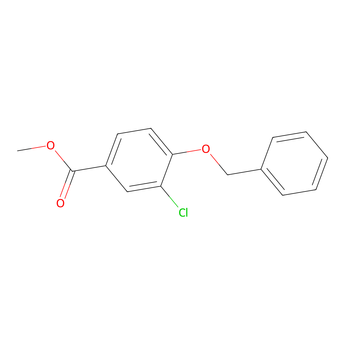 Methyl 4-(benzyloxy)-3-chlorobenzoate molecular structure, CAS 536974-86-4