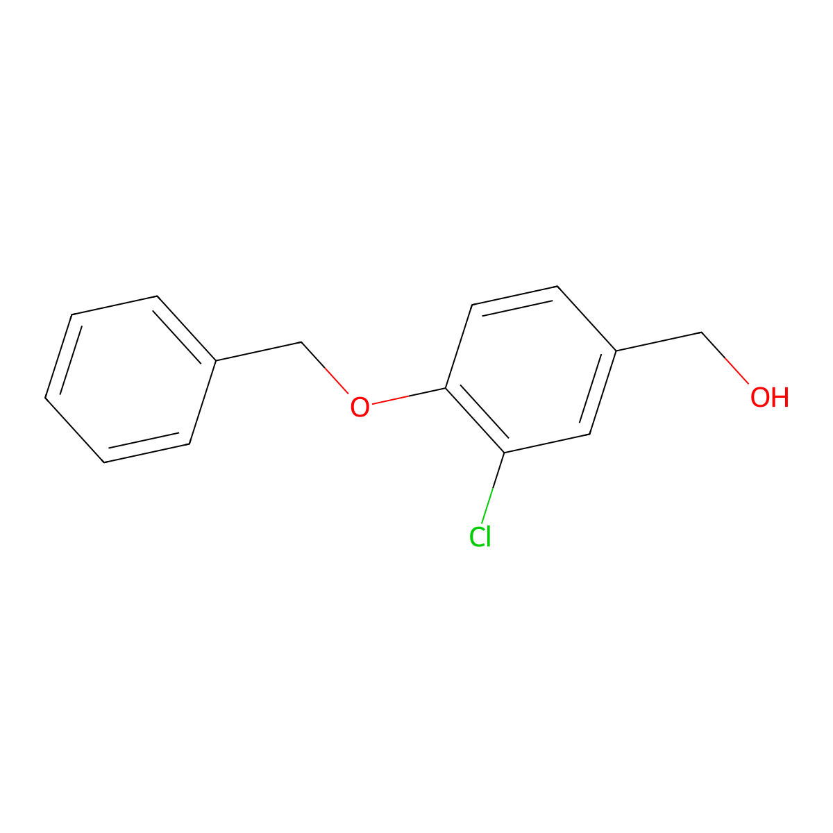 (4-Benzyloxy-3-chloro-phenyl)-methanol molecular structure, CAS 536974-87-5